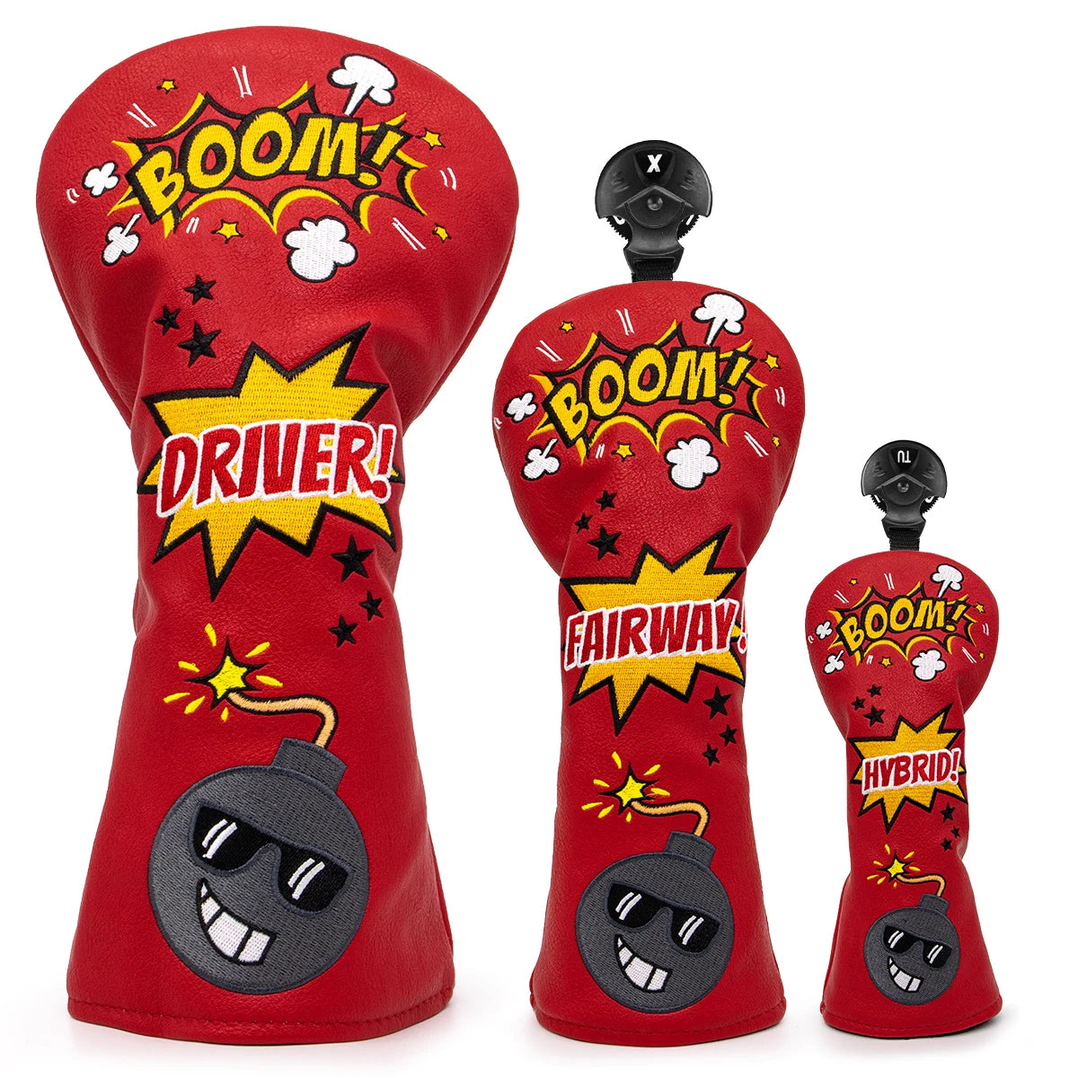 TNT Boom! Head Cover - 3 Piece Sets or 1 Piece - Driver, Wood, Hybrid