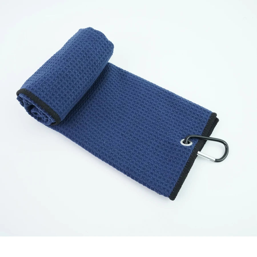 Microfiber Golf Towel With Carabiner Clips Waffle Cleaning Towels for Golf Club,Towels For Gym Fitness Running Cycling Fishing