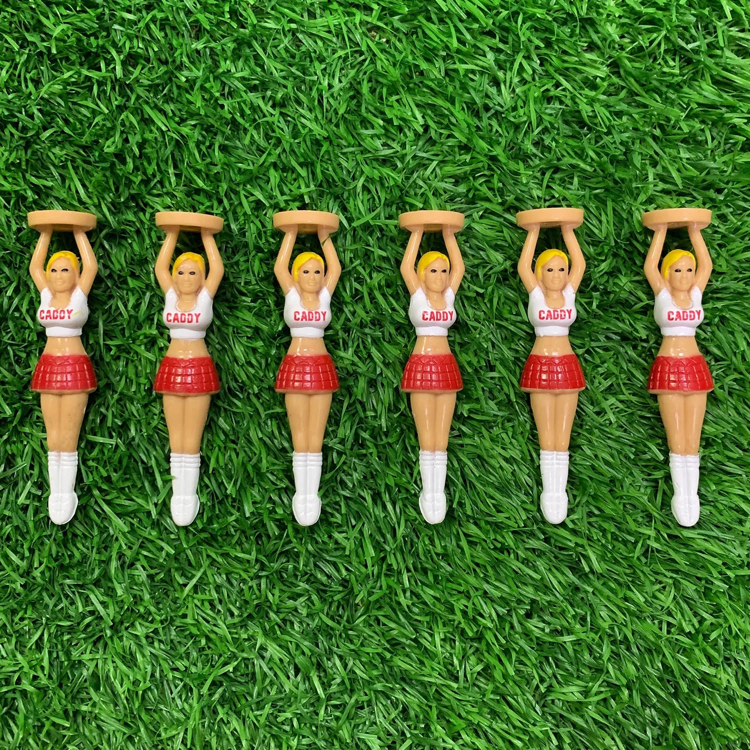 6/12/54pcs Plastic Golf Tees Size 75mm/ 2.95"Sexy Girl Cheerleaders Design Golf Balls Holder Gift Accessories