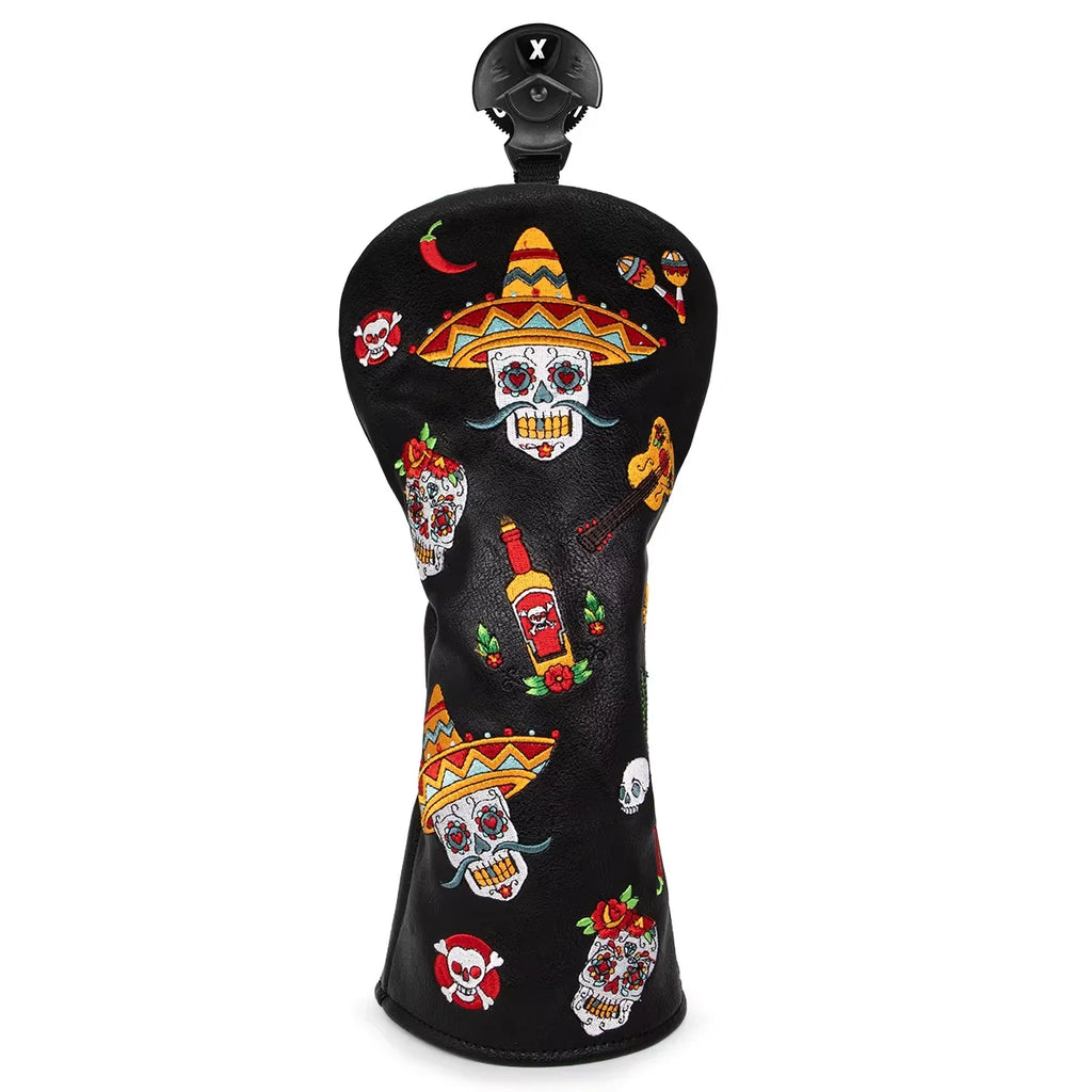 Día de los Muertos Head Covers - 3 Piece Set or 1 Piece - Driver, Wood, Hybrid