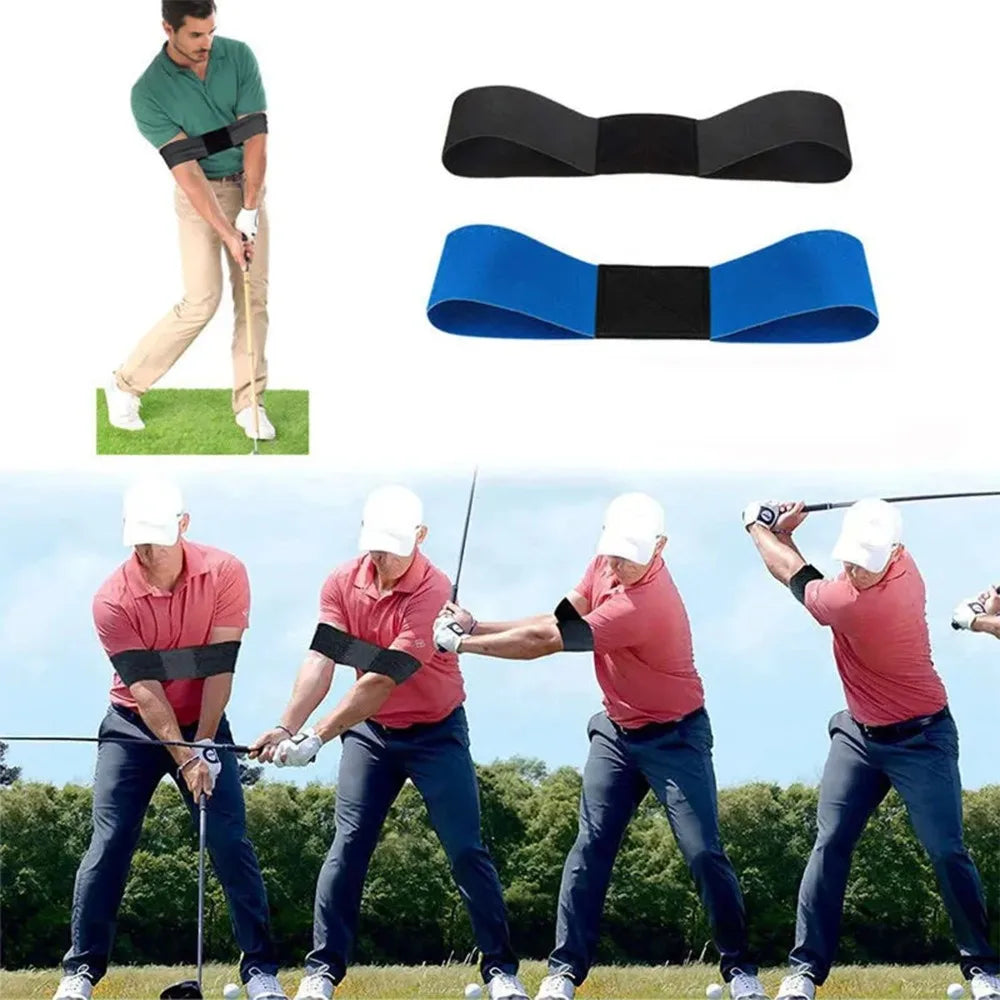 Golf Swing Training Aids Band Swing Gesture Alignment Bent-Arm Alertness Trainer and Posture Corrector Beginner Practice Tool