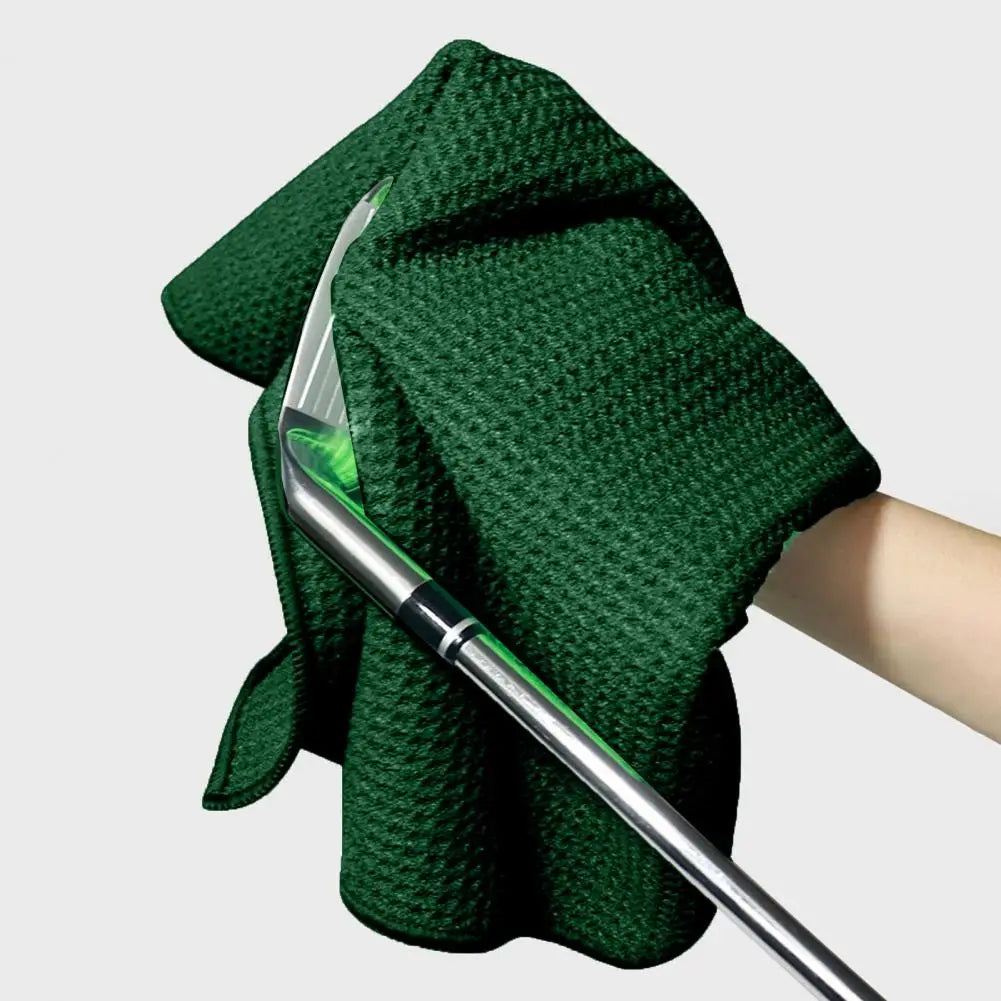 Magnetic Microfiber Golf Towel with Carabiner Towel Waffle Pattern Golf Club Ball Cleaning Cloth Golf Accessories Golfer Gift