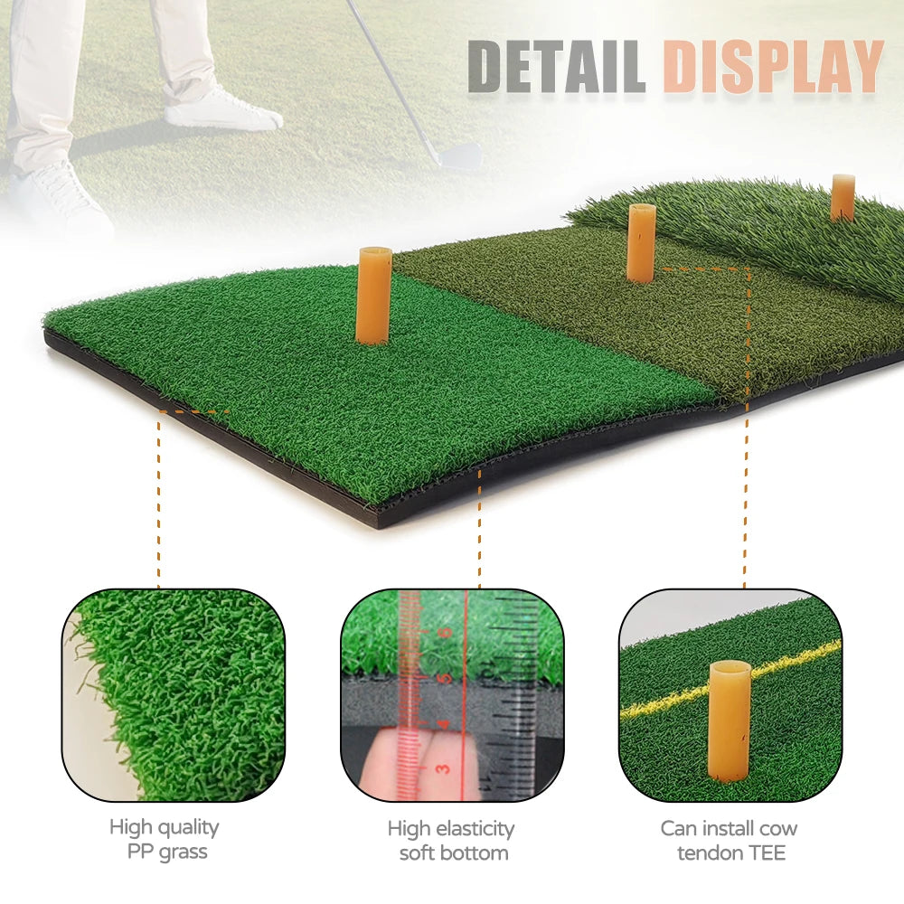 Golf Hitting Mat Indoor Outdoor Golf Training Aids 4 Styles Mini Practice Durable PP Grass Pad Backyard Exercise Drop Ship