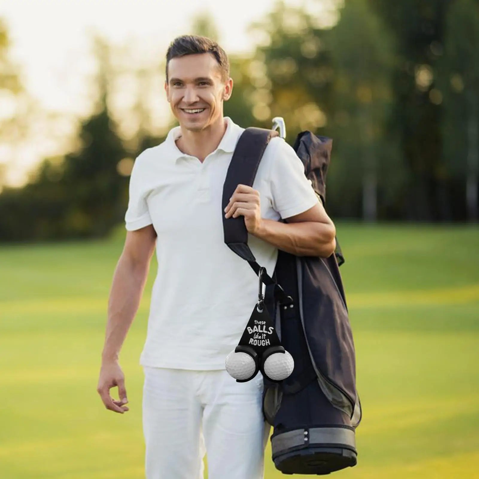 Golf Ball Holder PVC Parody Tee Rack Gag Gift for Golfers Bag Accessories Novelty Design
