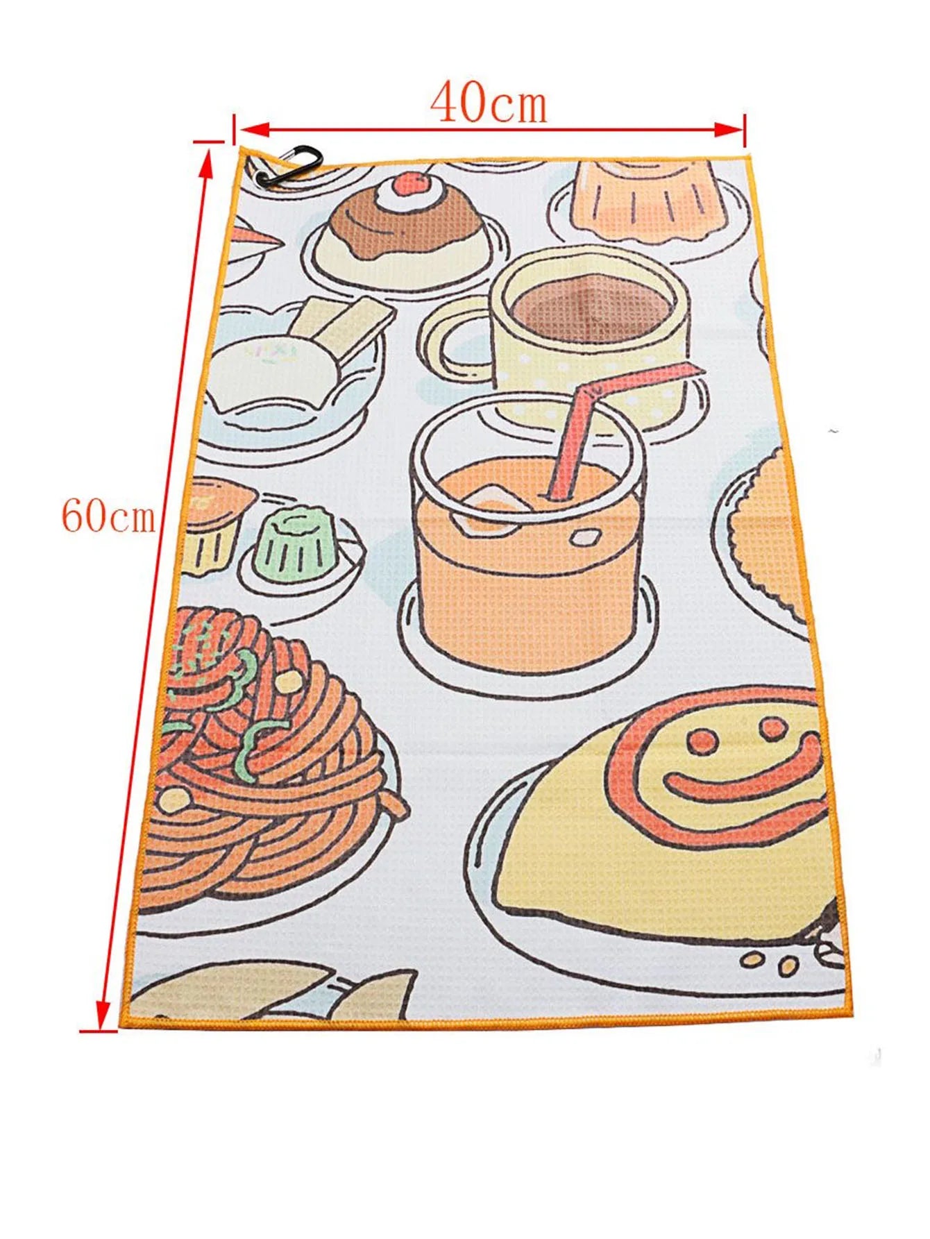 Waffle Pattern Golf Towel 15.75*23.62inch with Carabiner Clip,Woven Towel for Golf Bag, Club Cleaning
