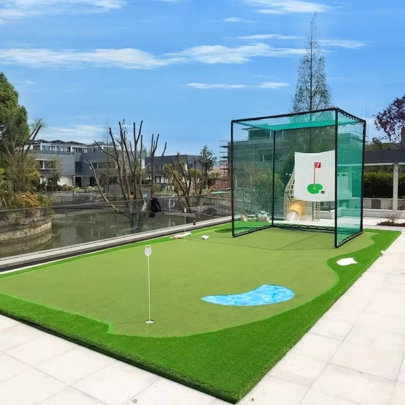 Custom 18 Holes Artificial Grass Golf Putting Mat Mini Golf Course Practice Equipment Training Aids Putting Green