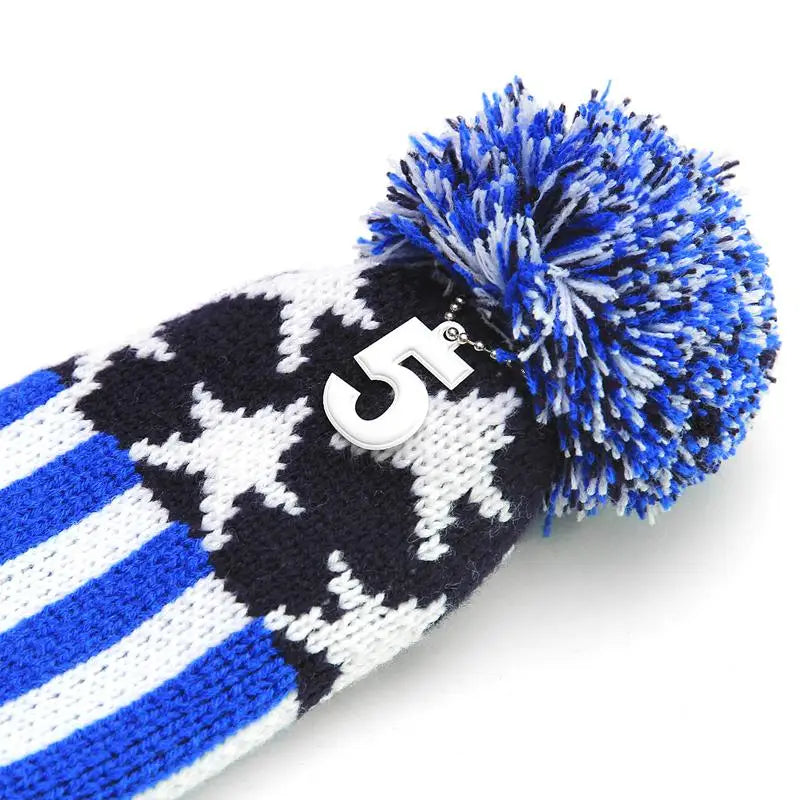 Colored Knitted Head Covers - 3 Piece Sets - Driver, Wood, Hybrid