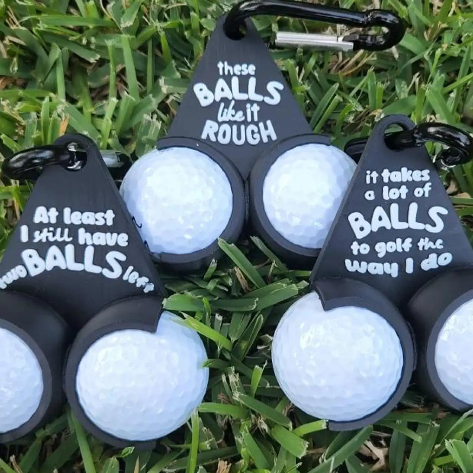 Golf Ball Holder PVC Parody Tee Rack Gag Gift for Golfers Bag Accessories Novelty Design