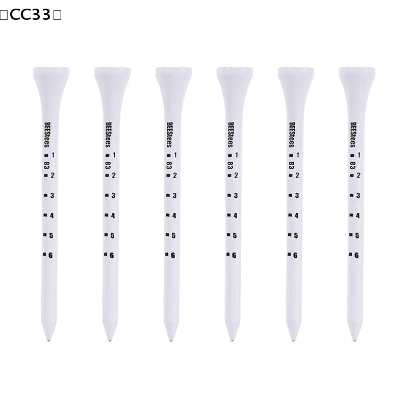 50PCS Professional Golf Tees 83mm White Golf Wood Tee Scale Golf Tees〔CC33〕