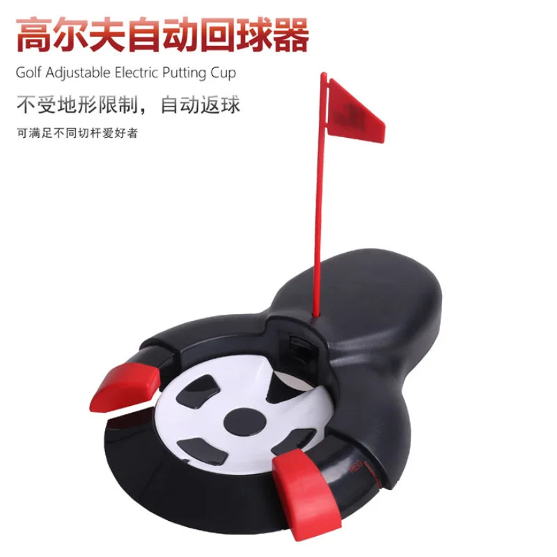 Golf Automatic Putting Cup Training Aids, Golf Return Machine for Indoor Office, Hole Auto Returning Practice for Outdoor Garde