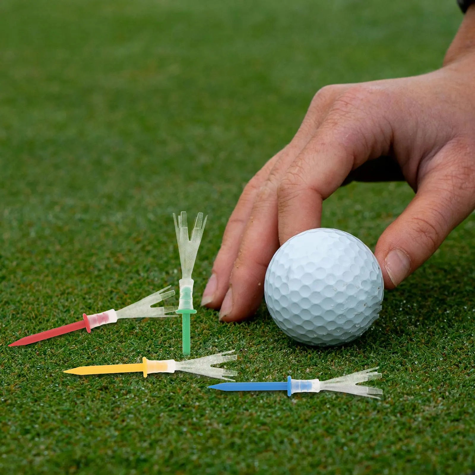 16Pcs Golf Ball Tees Reusable Professional Plastic Tees for Driving Distance 4 More Yards Less Friction Straighter Drives Eco