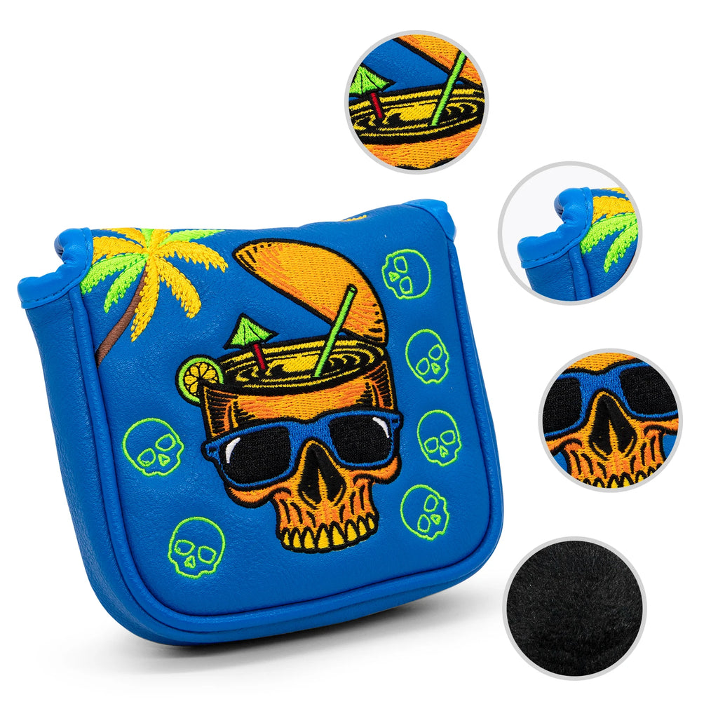 Tropical Skull Putter Head Cover - Mallet