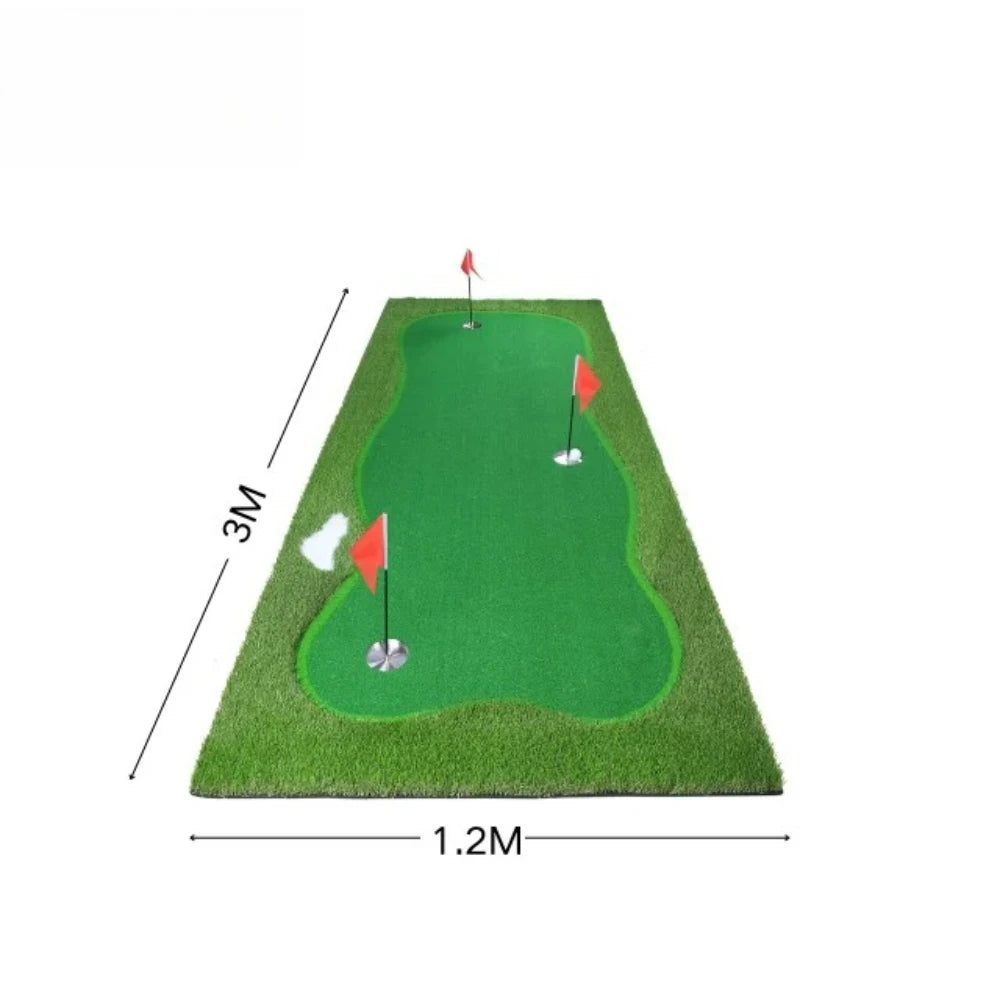 Custom 18 Holes Artificial Grass Golf Putting Mat Mini Golf Course Practice Equipment Training Aids Putting Green