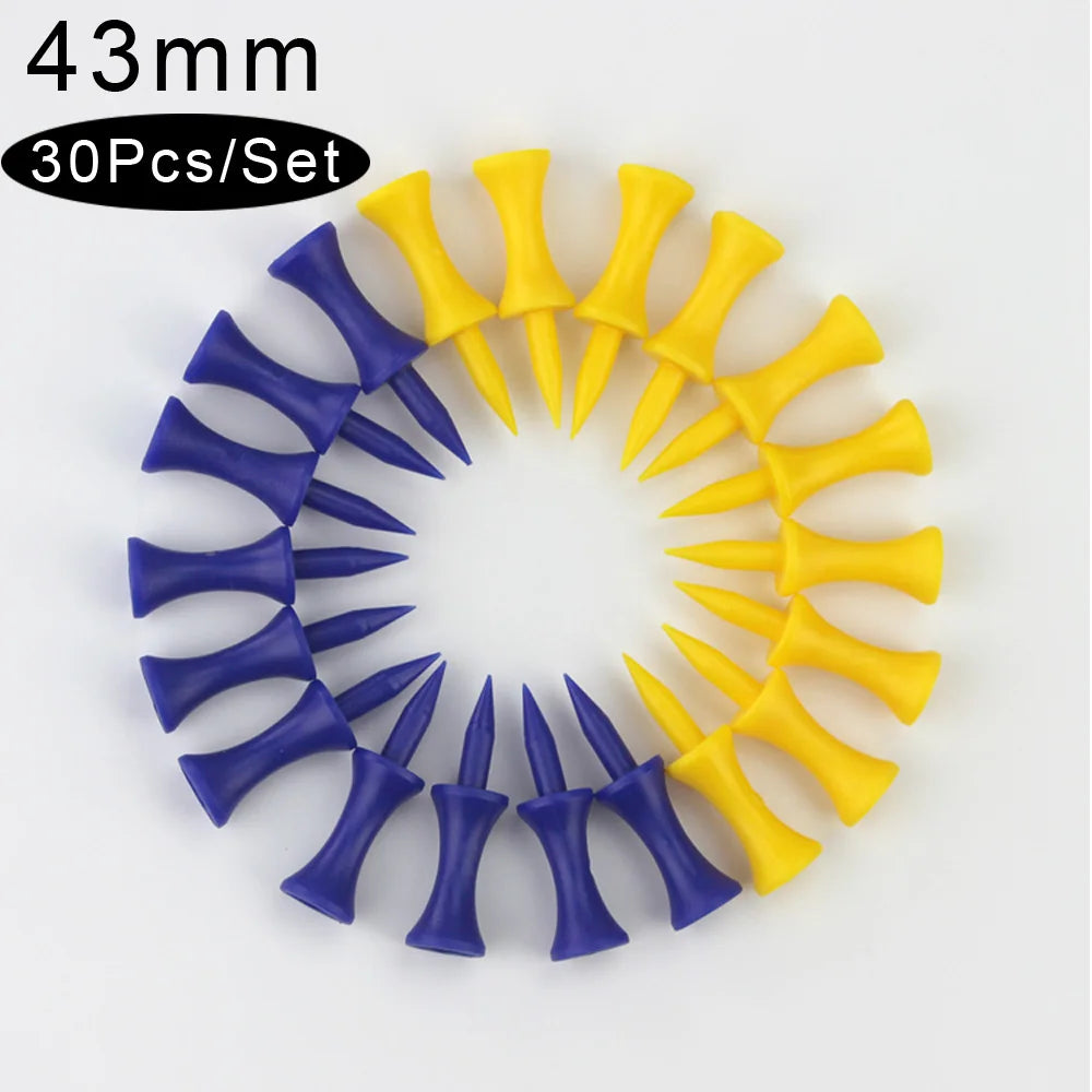 30Pcs/Set Golf Ball Studs Plastic Ball Seat Accessories Nails Holder Support For Golfer Training Aids Random Color