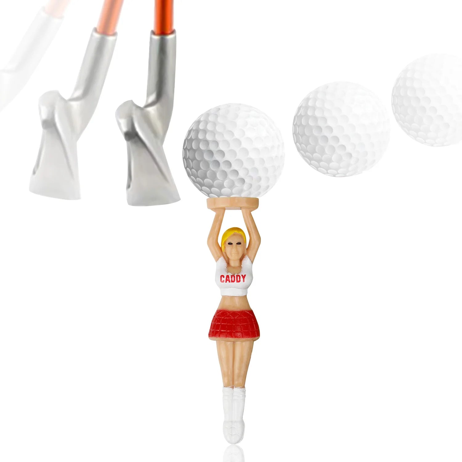 6/12/54pcs Plastic Golf Tees Size 75mm/ 2.95"Sexy Girl Cheerleaders Design Golf Balls Holder Gift Accessories