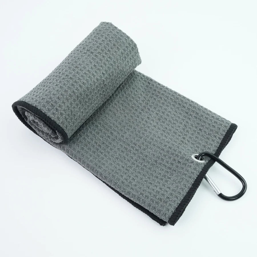 Microfiber Golf Towel With Carabiner Clips Waffle Cleaning Towels for Golf Club,Towels For Gym Fitness Running Cycling Fishing