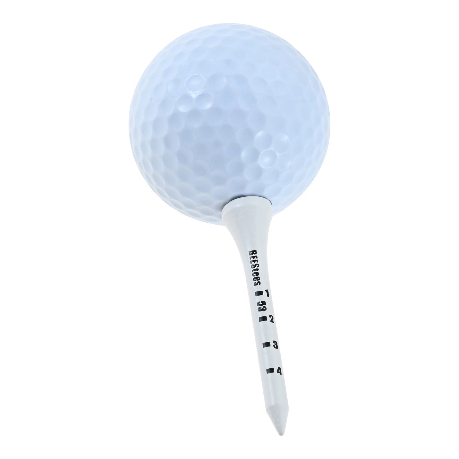 50pcs 53/69mm Wood Golf Tees Low Resistance Professional System White Wooden Striped Digital Scale Tees for Golf Training Aids