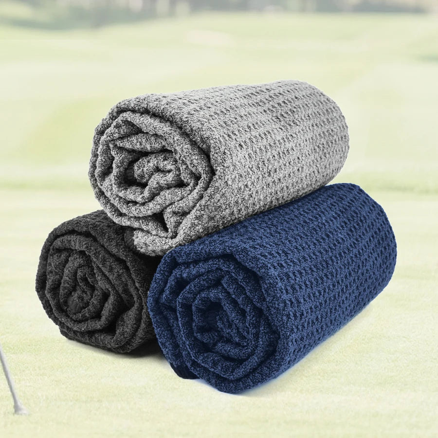 Microfiber Golf Towel With Carabiner Clips Waffle Cleaning Towels for Golf Club,Towels For Gym Fitness Running Cycling Fishing