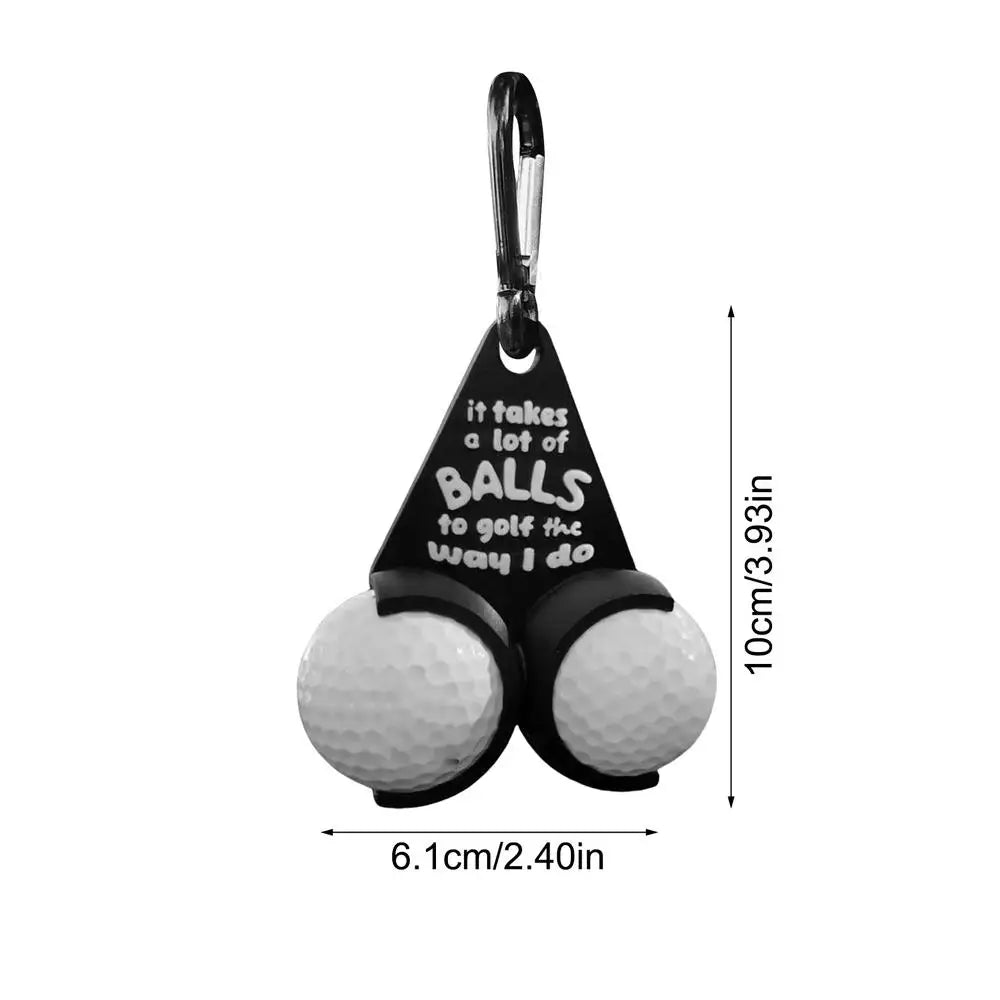 Golf Ball Holder PVC Parody Tee Rack Gag Gift for Golfers Bag Accessories Novelty Design