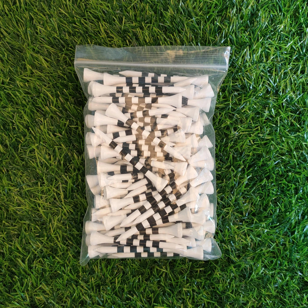 Kaiersn 50pcs Professional Bamboo Golf Tees 5X Stronger Than Wooden Tees for Irons Drivers Hybrids Perfect for Practice & Game