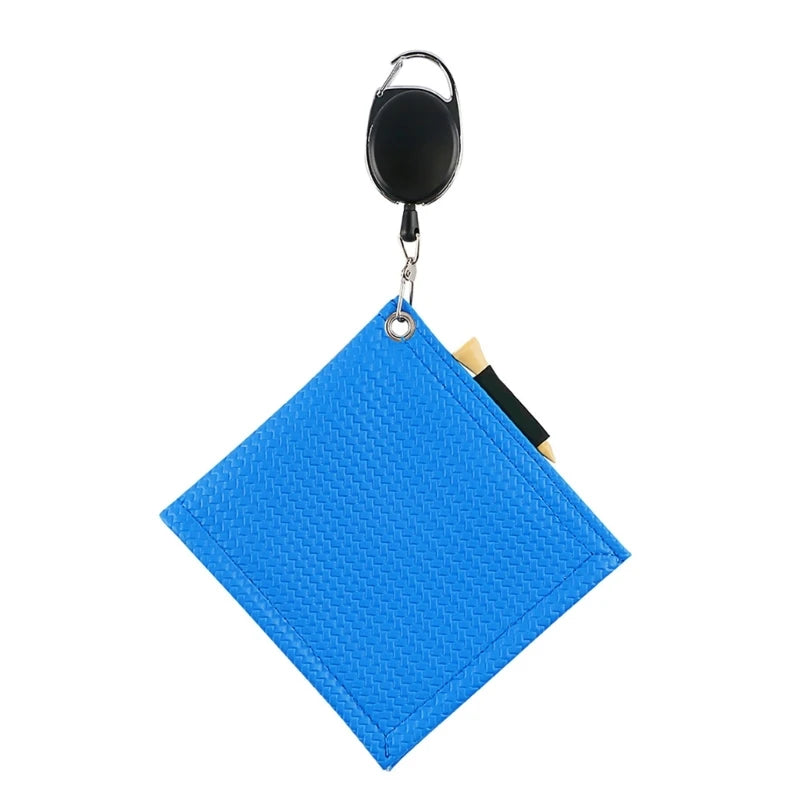 Golfs Club Cleaning Towel Cleaning Cloth with Buckle Water-Absorption Wipe Cloth