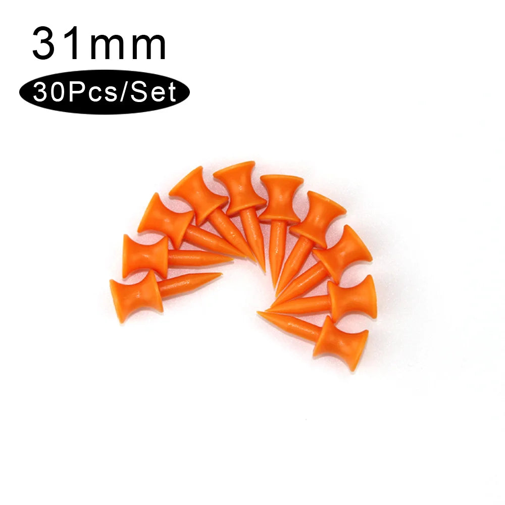 30Pcs/Set Golf Ball Studs Plastic Ball Seat Accessories Nails Holder Support For Golfer Training Aids Random Color