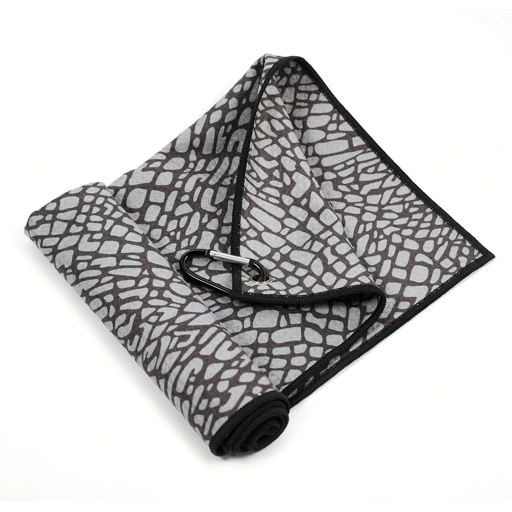 Golf Club Cleaning Tool Microfiber Waffle 2 Sides pattern Full Sublimation two-sided Double-Sided Golf Towel
