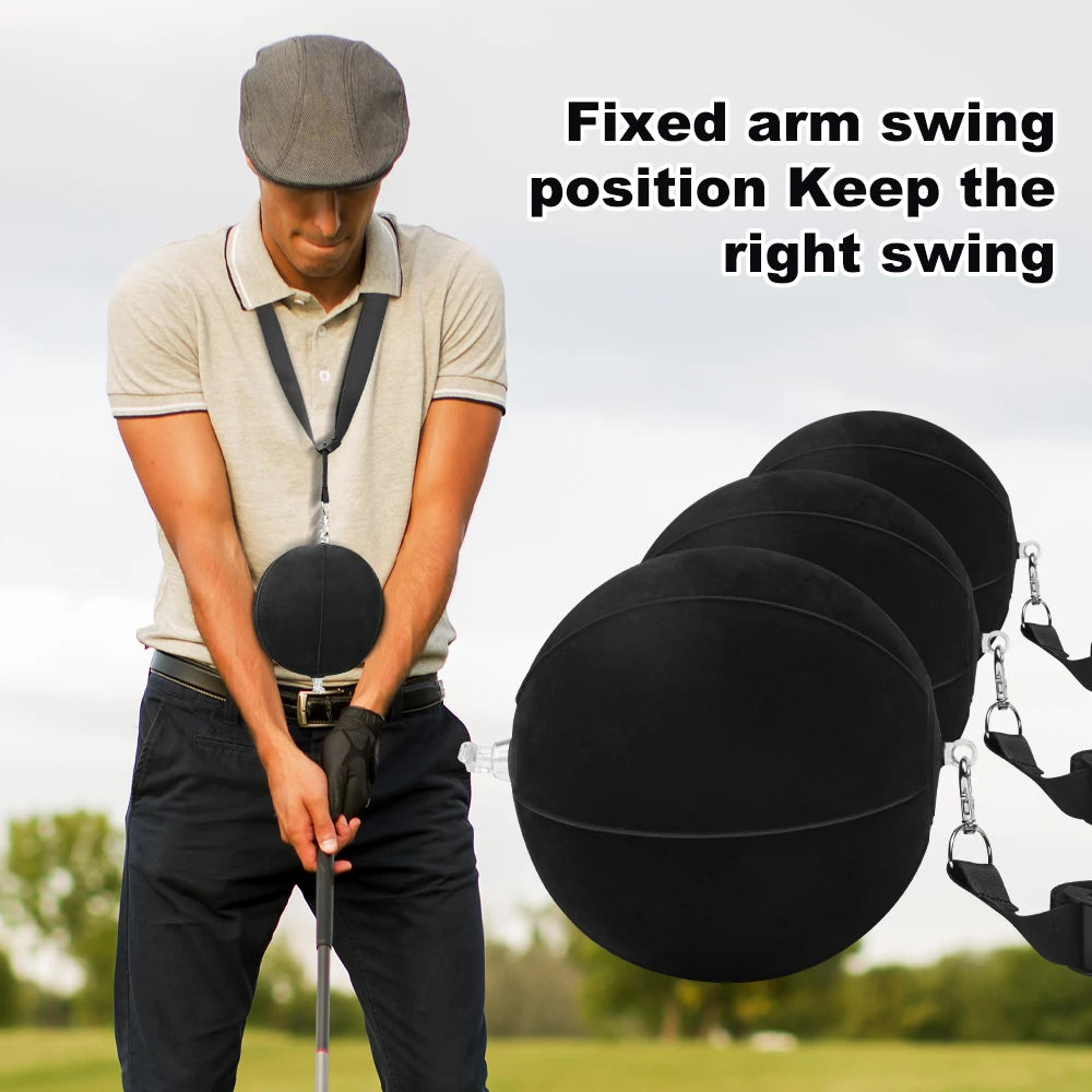 Inflatable Golf Smart Ball Golf Smart Ball Training Aid Inflatable Ball Adjustable Lanyard Posture Correction Swing Trainer Aids