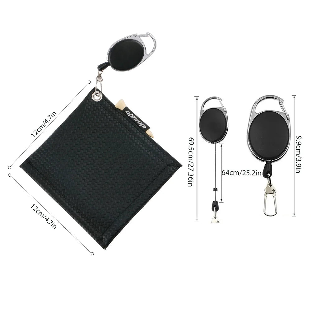 Golfs Club Cleaning Towel Cleaning Cloth with Buckle Water-Absorption Wipe Cloth