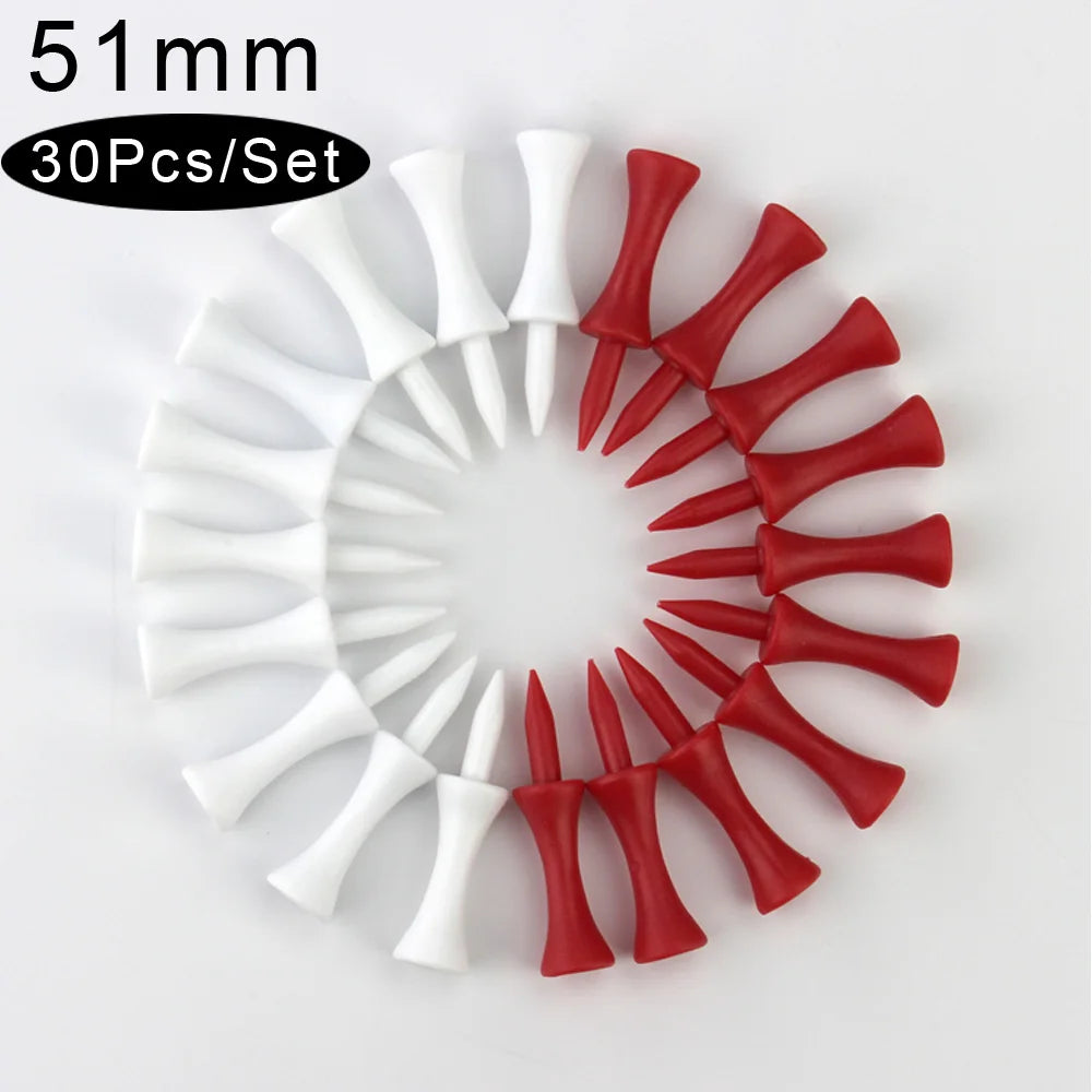 30Pcs/Set Golf Ball Studs Plastic Ball Seat Accessories Nails Holder Support For Golfer Training Aids Random Color