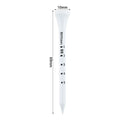 50pcs 53/69mm Wood Golf Tees Low Resistance Professional System White Wooden Striped Digital Scale Tees for Golf Training Aids