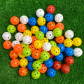 24Pcs/Bag 42MM Practice Golf Ball Perforated Color Indoor Airflow Plastic Golf Balls Training Toy Ball Good for Your Pets