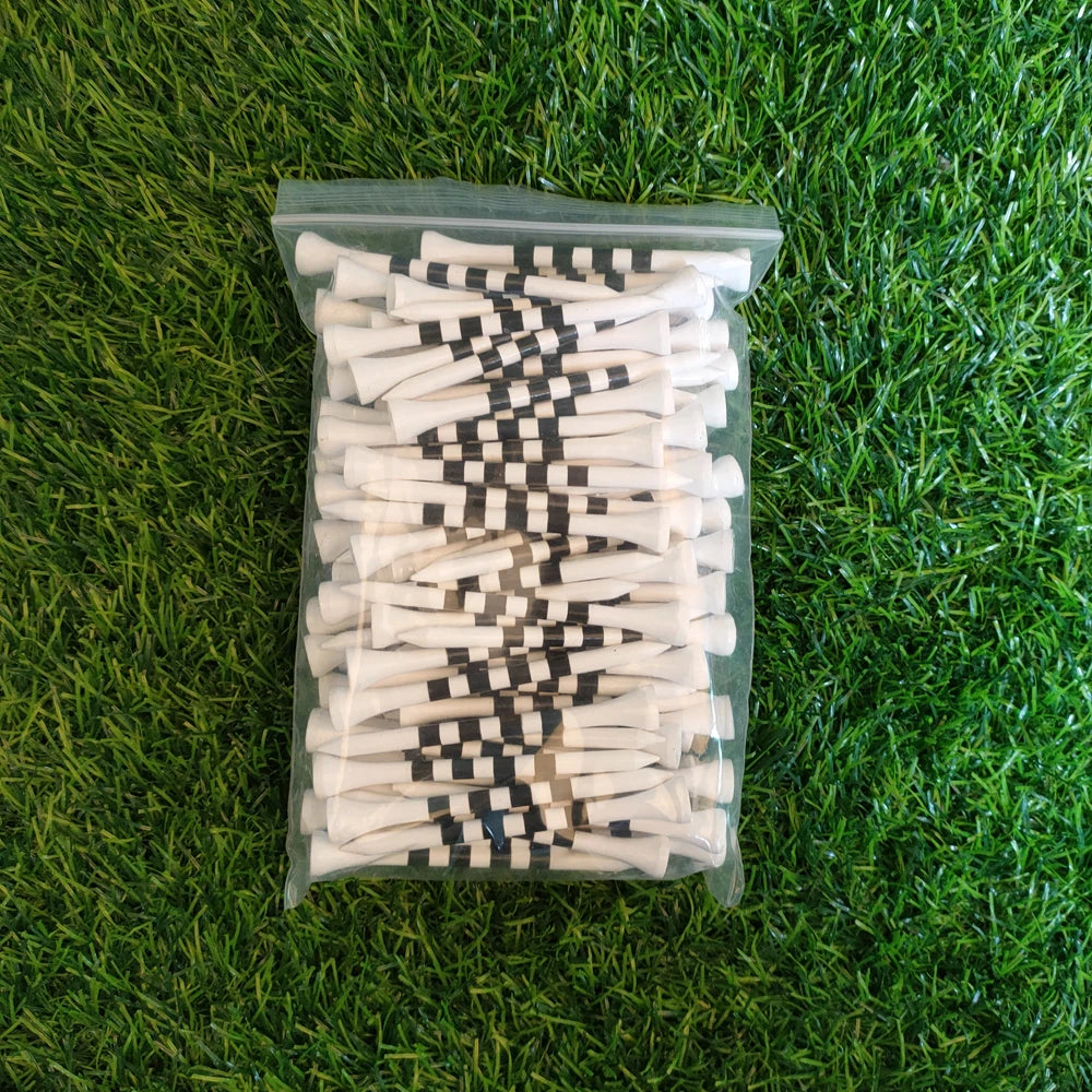 Kaiersn 50pcs Professional Bamboo Golf Tees 5X Stronger Than Wooden Tees for Irons Drivers Hybrids Perfect for Practice & Game
