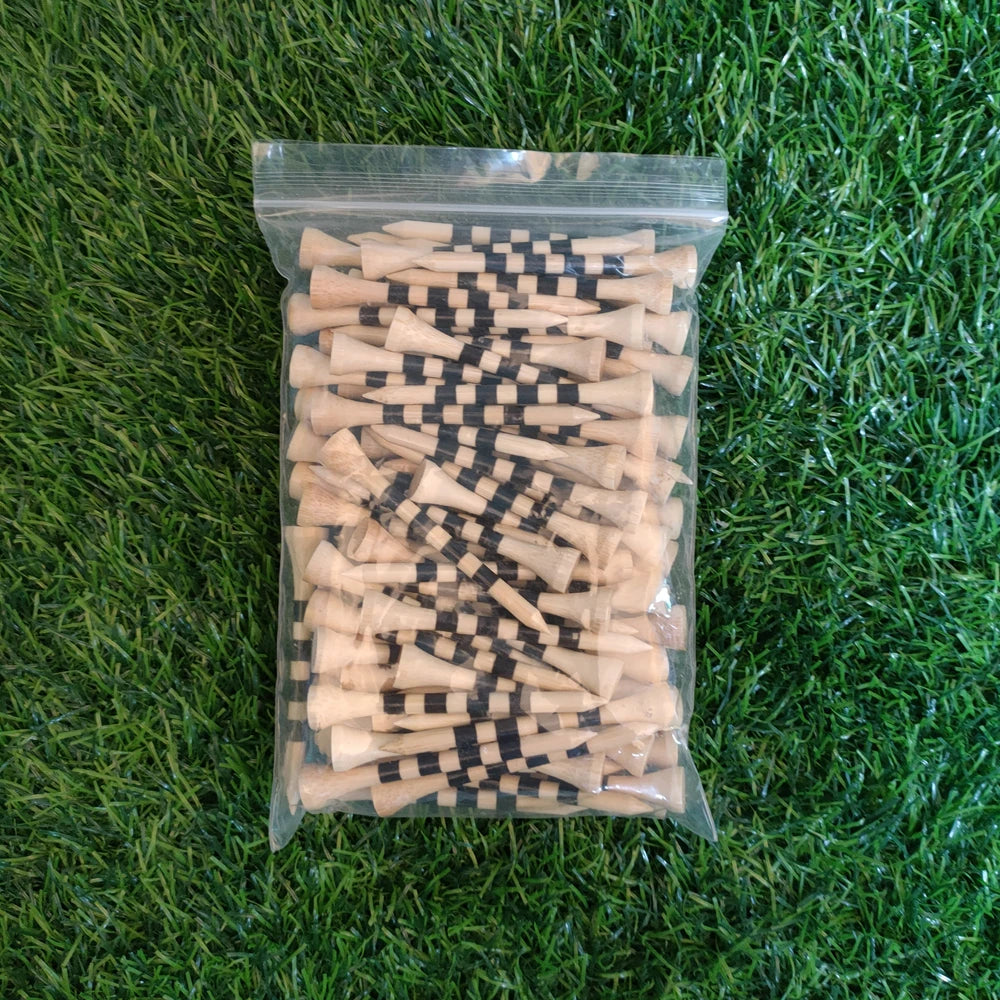 Kaiersn 50pcs Professional Bamboo Golf Tees 5X Stronger Than Wooden Tees for Irons Drivers Hybrids Perfect for Practice & Game