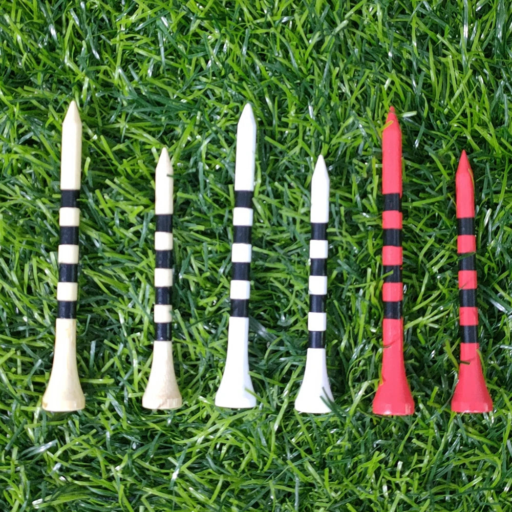 Kaiersn 50pcs Professional Bamboo Golf Tees 5X Stronger Than Wooden Tees for Irons Drivers Hybrids Perfect for Practice & Game
