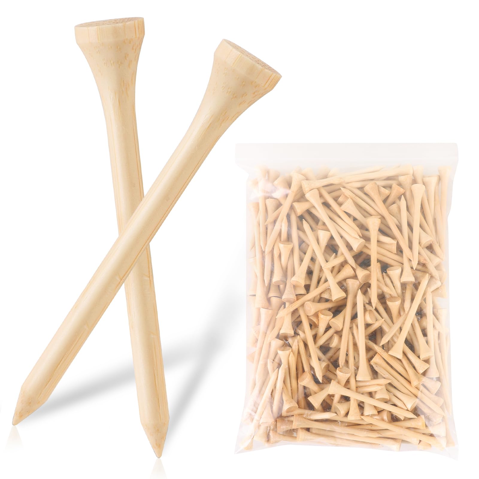 EcoStrong Bamboo Golf Tees 250 Pack | 2.75" High Performance Tees