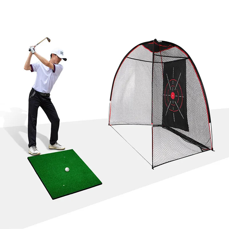 Golf Hitting Training Aids Nets Golf Chipping Cage Net with Target and Carry Bag for Backyard Driving Chipping
