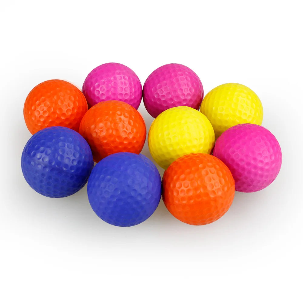 10Pcs Elastic Sponge Limited Flight Golf Balls For Indoor / Outdoor