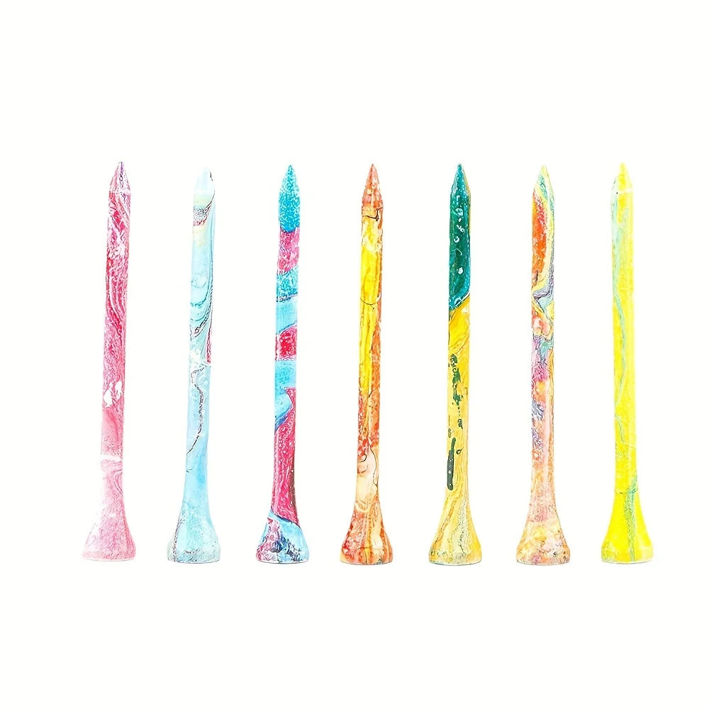 30Pcs New Golf Tee Dazzling Colorful Wood Tees 83mm/70mm Nail Seat  Golf Ball Stand Golf Practice Accessories MT-012