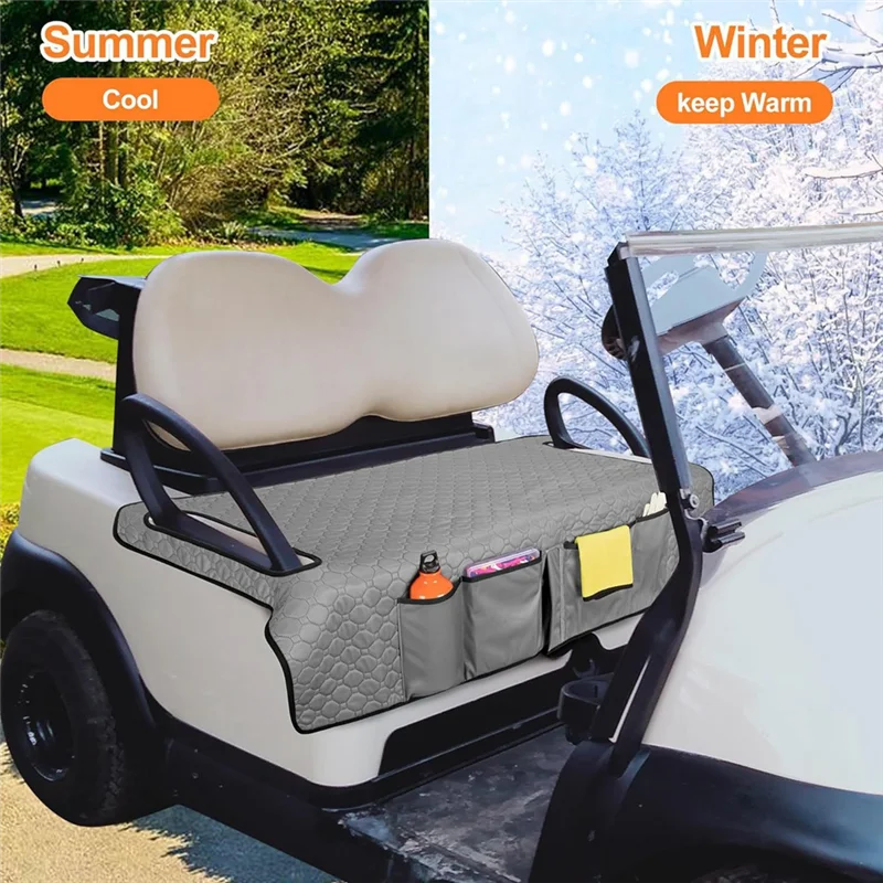 RTENTE-Golf Cart Seat Covers Universal Golf Cart Seat Towel Blanket For EZGO, Yamaha, Club Car & More 2 Persongolf Carts