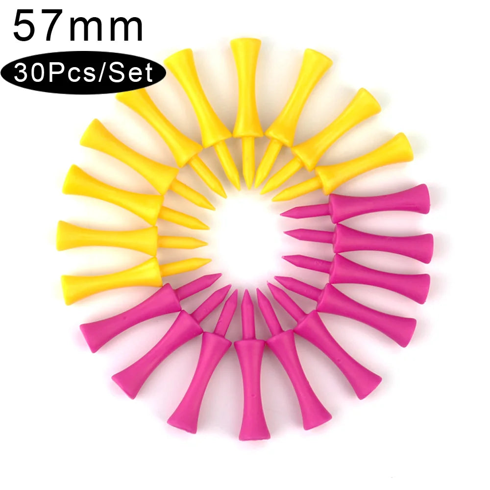 30Pcs/Set Golf Ball Studs Plastic Ball Seat Accessories Nails Holder Support For Golfer Training Aids Random Color