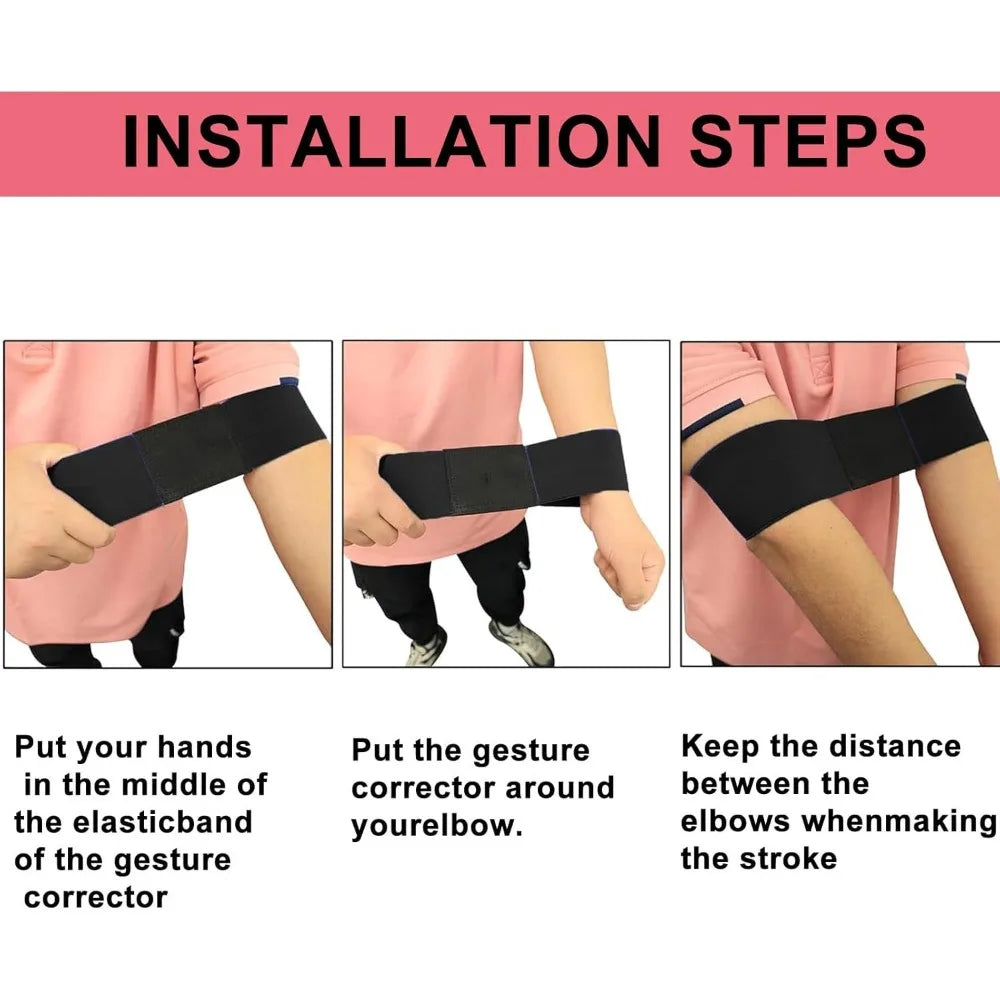Golf Swing Training Aids Band Swing Gesture Alignment Bent-Arm Alertness Trainer and Posture Corrector Beginner Practice Tool