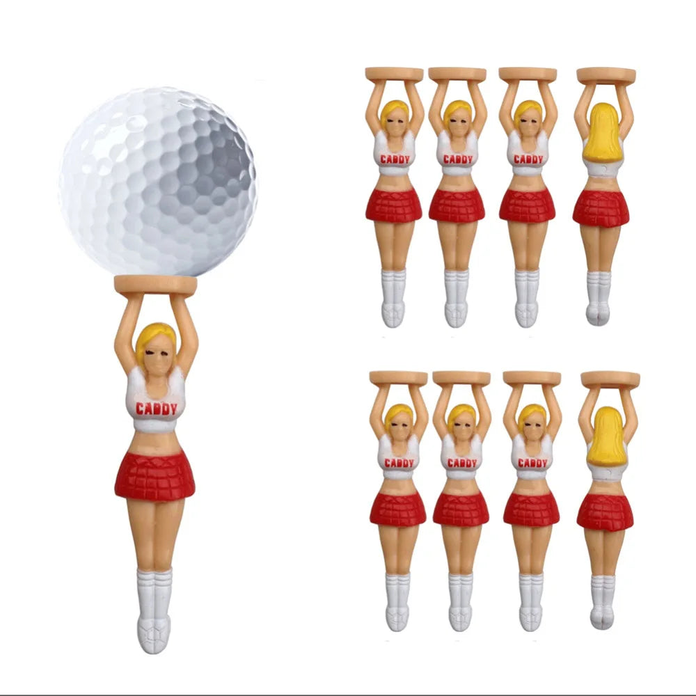 6/12/54pcs Plastic Golf Tees Size 75mm/ 2.95"Sexy Girl Cheerleaders Design Golf Balls Holder Gift Accessories