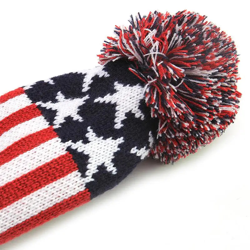 Colored Knitted Head Covers - 3 Piece Sets - Driver, Wood, Hybrid