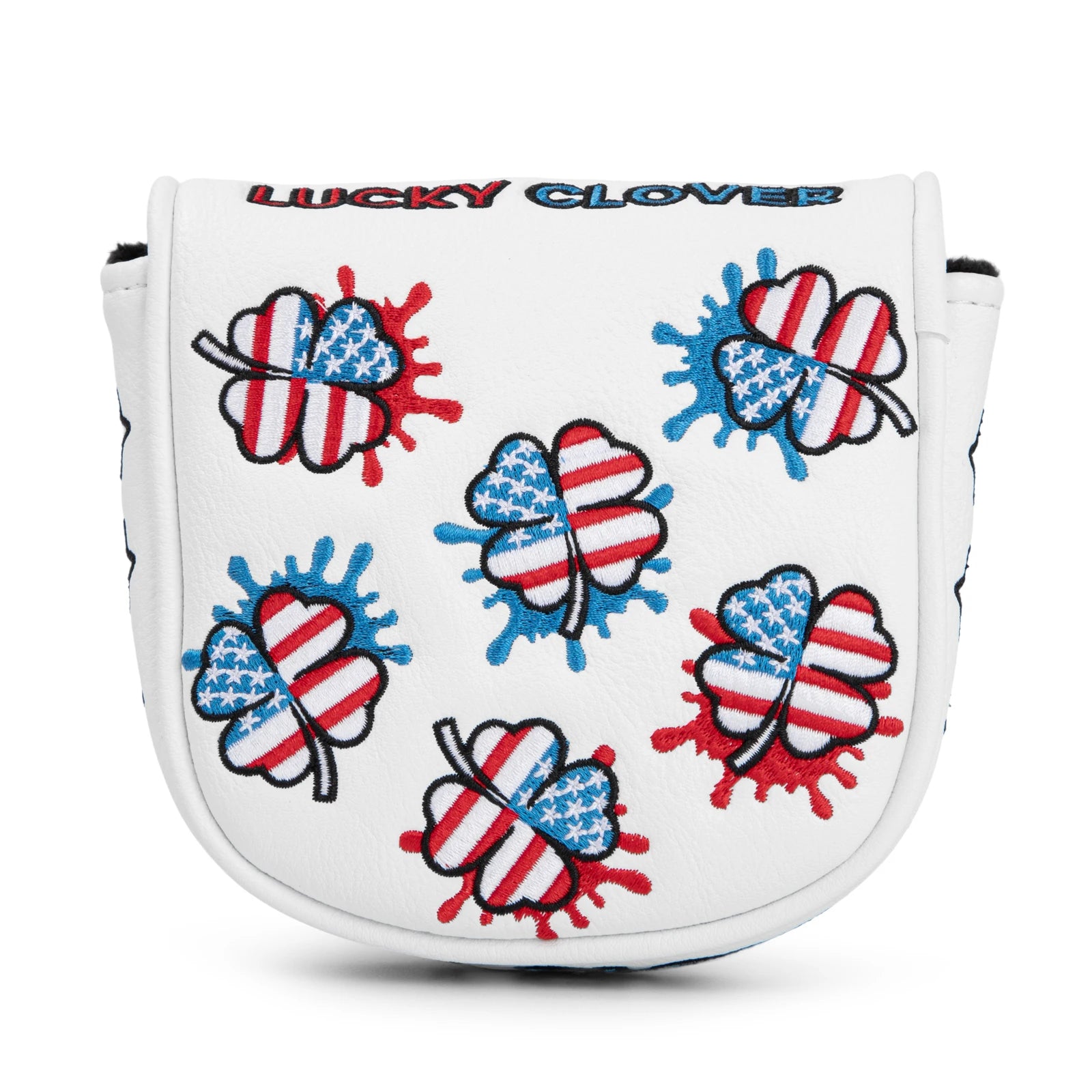 Red, White and Blue Clover Putter Head Cover - Mallet