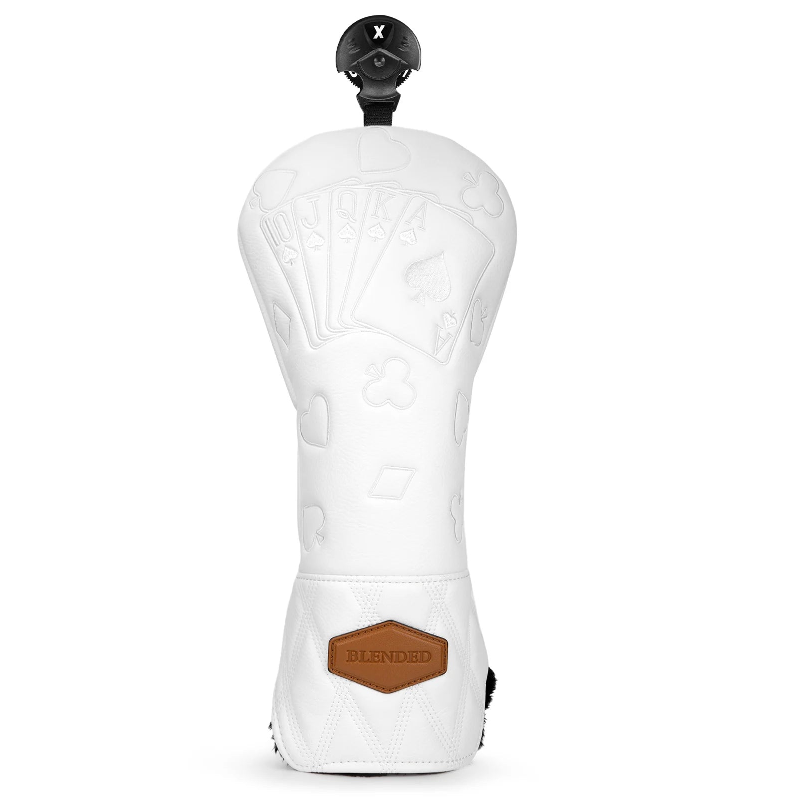 White Leather Poker Deck - 3 Piece Set or 1 Piece - Driver, Wood, Hybrid